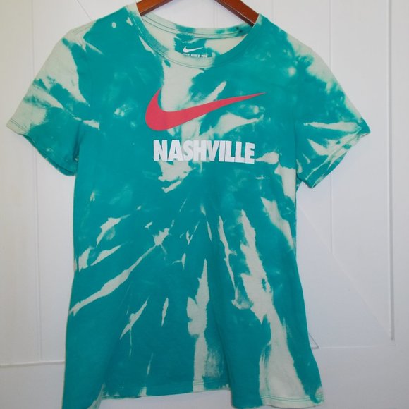 Custom Hand Bleached Distressed Nike Nashville T-Shirt - Picture 1 of 7